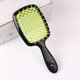 thumbnail image 2 of 1pc Square Hollow Comb, Grid Comb Colored Splicing Massage Comb Fluffy Styling Smooth Hair Comb Black Handle + Blue, 2 of 5