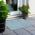 thumbnail image 6 of Addison Rugs Chantille Indoor/Outdoor Transitional Chevron Teal Washable Rectangle Rug, 1'8" x 2'6", 6 of 6