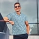 thumbnail image 4 of Balery Floral Retro Style Camisa Polo de Hombre con Estampado, de Manga Corta y Tejido Medio, Camisa Tipo Golf Polo-4X-Large, 4 of 6