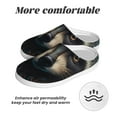 thumbnail image 6 of Xecao Tribal Style Raccoon Print Cotton Slippers Fuzzy Warm Cozy Slippers Non Slip House Slippers For Indoor Outdoor Cotton Slippers House Slippers-35/36, 6 of 7