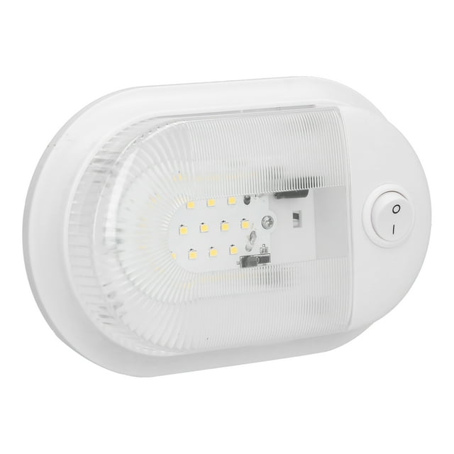 Luz LED de techo para vehículos recreativos, iluminación de repuesto de cúpula de 360 lm con interruptor de encendido y apagado para vehículos recreativos, remolques, campistas, 10-24 V