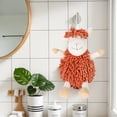 thumbnail image 2 of Unique Bargains 2 Pcs Sheep Hand Towels 9" x 13" Orange/Grey, 2 of 4