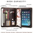 thumbnail image 6 of High-end Laptop Bag for Ipad Pro12.9 Leather Protective Case Multi-functional A4 Paper Zipper Men's Holster Wallet Cassette Bag (Coffee,12.9In inch), 6 of 7