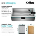 thumbnail image 6 of KRAUS Kore 36" Modern Farmhouse Workstation 16 Gauge Single Bowl Stainless Steel Kitchen Sink with Accessories, 6 of 8