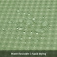 thumbnail image 6 of SIXLON Sage Green Waterproof Polyester Waffle Shower Curtain with 12 Hooks, 72" x 72", 6 of 6