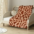 thumbnail image 2 of WERPE Giraffe Soft Throw Blankets Flannel Flannel Bedding Giraffe Skin Print Large Blanket for Kids Adults Small Bed Blanket  White, 2 of 6