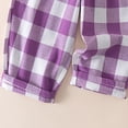 thumbnail image 5 of CONROSES Kids Boys Casual Pants Wide Leg Pant for Child Plaid Elastic Waist Drawstring Cozy Jogger Trousers with Pockets, 5 of 5