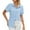 Sky Blue, variant on Odeerbi Button Down Shirts for Women Summer 2025 Casual Elegant Tops Fashion Short Sleeve Round Neck Easter Blouse Solid Color Loose T-Shirt Pink