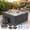 4-6 People Aluminum LED Hot Tub, variant on MOPHOTO 1-2 Person Inflatable Hot Tub, Portable Oval Blow Up Hot Tub with 100 Bubble Jets, Outdoor Spa Set Included Heater Pump, Filter and Side Table(75"*47"*25")