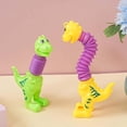 thumbnail image 4 of TONGYIJIA Stretch Tube Toys, 5 Pack Dinosaur Snake Fidget Toy, Stress Relief Sensory Stretching Tubes, Anxiety Relief Novelty for Adults, 4 of 7
