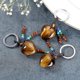 thumbnail image 3 of Llavero de cristal con piedra de corazón, colgante con flecos de piedras preciosas de 7 chakras, joyería elegante, 3 of 5