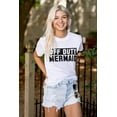 thumbnail image 3 of Off Duty Mermaid Funny Beach Swim Women's Graphic T Shirt Tees Brisco Brands S, 3 of 5