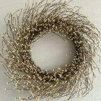 24 Inch Front Door Wreath Spring Summer Winter Cream Berry Wreath with Large Grapevine Wreath for all seasons