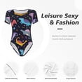 thumbnail image 5 of Picia Cartoon Dinosaur Womens One Piece Swimsuits Modest Tummy Control Bathing Suits Lace Up Slimming Swim Suit-Small, 5 of 9
