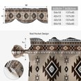 thumbnail image 6 of Brown Aztec Tie Up Valance Curtains for Windows, Kitchen Curtains Window Treatments, Boho Southwest Ethnic Neutral Motifs Short Window Shades Valances for Bedroom Bathroom Cafe 42"x12", 6 of 8