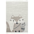 thumbnail image 2 of nuLOOM Ailsa Fox Tribal Kids Tasseled Area Rug, 5' 3" x 7' 7", Beige, 2 of 9