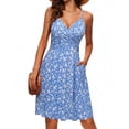 thumbnail image 2 of YHAJDS Womens Spaghetti Strap Dress Floral Print Backless Short Summer Sundress, 2 of 6