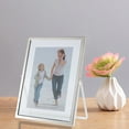 thumbnail image 2 of LCXmlly Electroplating Photo Frame Floating Picture Frame Tempered Glass Stainless Wall Standing Luxury Oblong, 2 of 9