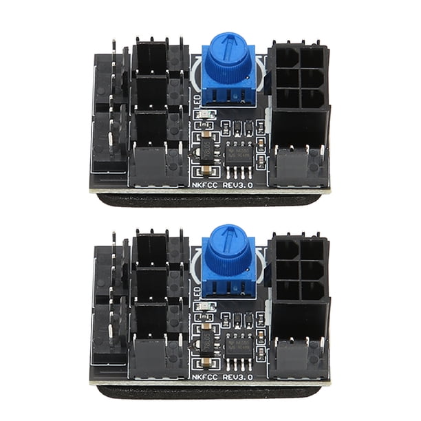 Divisor de concentrador de ventilador de PC placa de circuito negro de concentrador de ventilador de refrigeración PWM de baja resistencia de 1 a 8 vías para computadora ANGGREK Otros