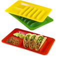 thumbnail image 1 of BNYD Paquete de 3 platos para tacos coloridos (colores surtidos), 1 of 5
