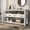 White, variant on 61.5" Entryway Console Table with 4 Drawers and 3-Tier Shelves, Painted Navy Blue Sofa Table, Metal Handles, Sturdy MDF for Living Room Hallway Foyer, Black