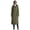 Dark Olive Green, variant on Jessica London Women's Plus Size Double-Breasted Long Trench Raincoat