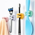 thumbnail image 5 of Durable 4PCS Silicon Razor Holder Adhesive Toothbrush Key Towel Hanger Hook Bathroom Wall Organizer Rack Kitchen Gadget Storage Rack for Bathroom (Color : Yellow), 5 of 5