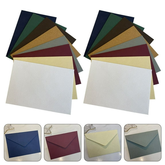 STRANDCHIC 16Pcs Vintage Wedding Invitation Envelopes Assorted Color Multi Function Paper Envelopes
