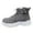 Grey, variant on Fashion Winter Ankle Boots Leather Lace Up Platform Sole Warm Lined Casual Comfortable Booties for Women