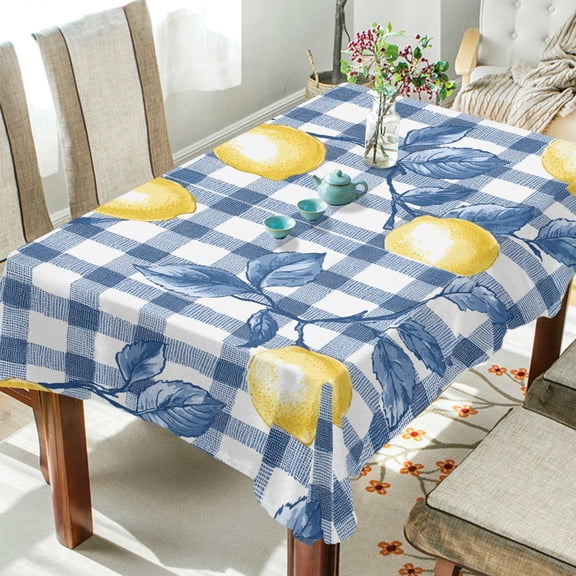 Yayeee Tablecloths 54" x 54" Rectangle Wrinkle Resistant Party Table Cover, Light Lemon