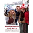 thumbnail image 3 of Guantes de invierno para mujer, guantes cálidos con pantalla táctil, guantes a prueba de viento para mujeres y niñas, uso de invierno, 3 of 7