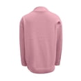 thumbnail image 5 of Women's Fashion Long Sleeve Solid Color Pullover Knitted Sweater, Cozy and Stylish, Great for Casual Wear and Seasonal Outfits,Pink,L, 5 of 5