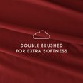 thumbnail image 4 of Noble Linens 4 Piece Solid Microfiber Bed Sheet Set, Burgundy, California King, 4 of 9