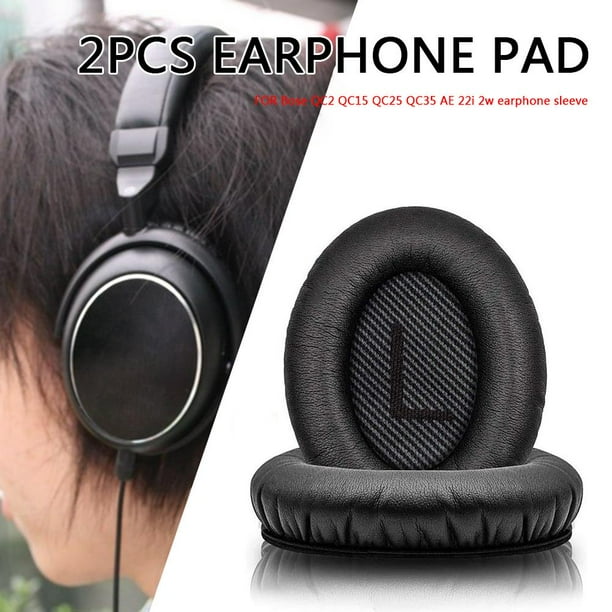 Almohadillas blandas de repuesto de espuma viscoelástica para auriculares Bose QC2/QC15, 2 uds.