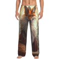 thumbnail image 2 of Picia Mystic Fox With Halo Mens Soft Woven Cotton Elastic Waistband Sleep Pajama Pant Lounge Sleep Pant With Pockets And Drawstring-Small, 2 of 9