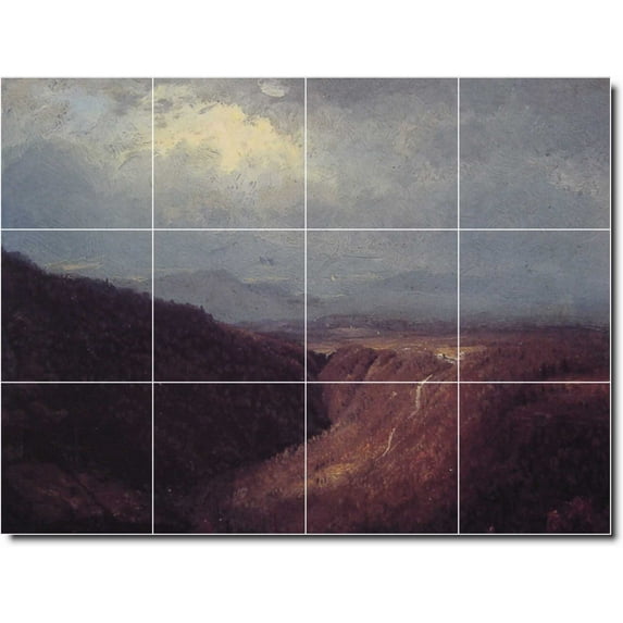 Ceramic Tile Mural-Sanford Gifford Landscapes Painting 400. 24" w x 18" h using (12) 6 x 6 ceramic tiles