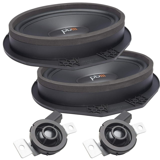 Kit de altavoces PowerBass OE69C-FD con componentes de repuesto OEM de Ford, 6 x 9 unidades, par