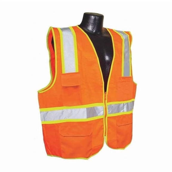 Condor High Visibility Vest,Orange/Red,5XL 53YM63