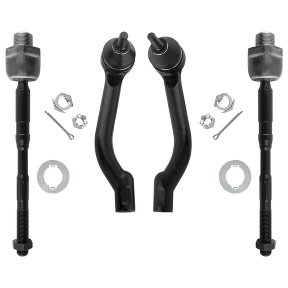 BOXI 4pcs Front Inner Outer Tie Rod End Links Fit for Nissan Rogue 2008 2009 2010 2011 2012 2013 / for Nissan Rogue Select 2014-2015 | EV800550 ES800583 ES800582