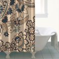 thumbnail image 5 of Retro Bohemian Paisley Curtain 72x84 Inches, Quick-Dry Polyester with Hooks, Colorful Vintage Floral Design for Bathrooms, 5 of 5