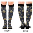 thumbnail image 4 of FORMRS Womens Knee High Socks Casual Long Thick Travel Daily Wear, 1 Pair, Gold Art Pattern, 4 of 6