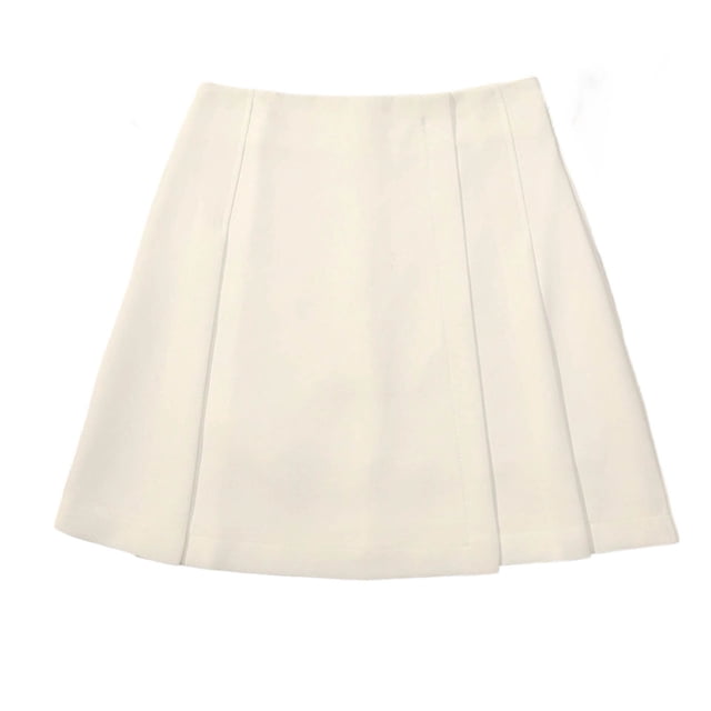 Falda Corta de Verano de la Moda Casual de las Mujeres de Cintura Baja A-Línea Asimétrica Falda Plisada