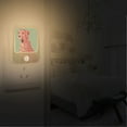 thumbnail image 2 of Yayeee 2-Pack Plug in LED Night Lights with Light Sensors Motion Detectors, Big Pink Cheetah, 2 of 7