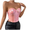 thumbnail image 1 of Women's Fashion Solid Slim Backless Tanks Top Short Breast Wrap, 1 of 8