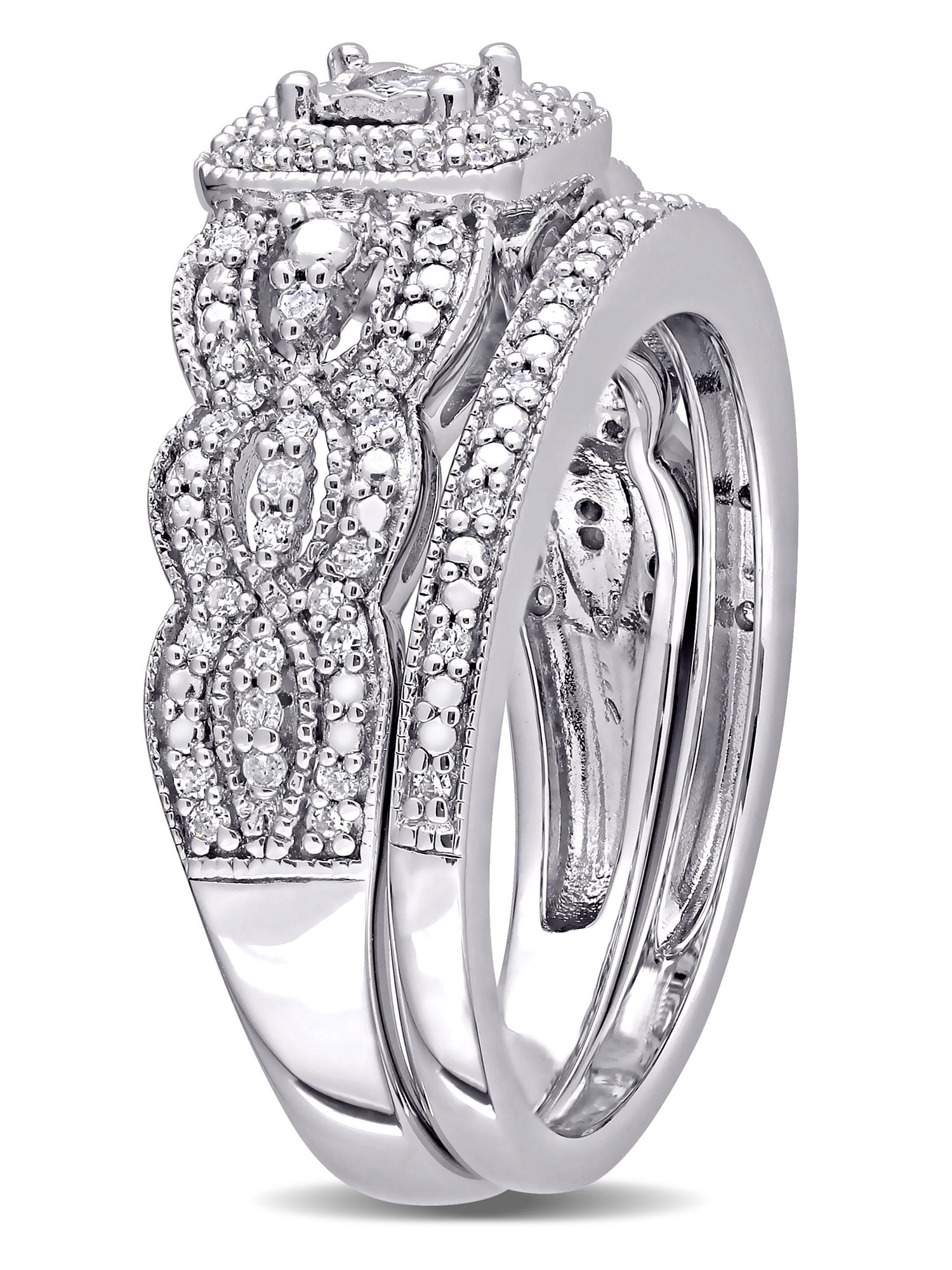 Everly Women's Diamond Sterling Silver Bridal Set