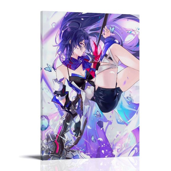 Anime Poster Honkai Seele Wall Fabric Scroll Poster Painting Vintage Poster Picture Print Wall Art Poster Painting Canvas Posters Artworks Gift Room Aesthetic