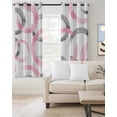 thumbnail image 2 of Pink Grey Blackout Curtains 72 Inches Long for Bedroom, Geometric Circle Modern Abstract Simple Art Thermal Insulated Room Darkening Black Out Window Curtain Panels Grommet Drapes for Living Room, 2 of 8