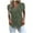 Army Green-03, variant on Mittory Women's V Neck Ruffle Front Button Down Short Sleeve Loose Casual Blouse Top Shirt