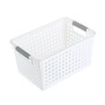 thumbnail image 1 of Cesta de lavandería de plástico Infidev con asas, compacta para dormitorios y hogar, multiusos para juguetes y artículos deportivos, ligera y ventilada., 1 of 6