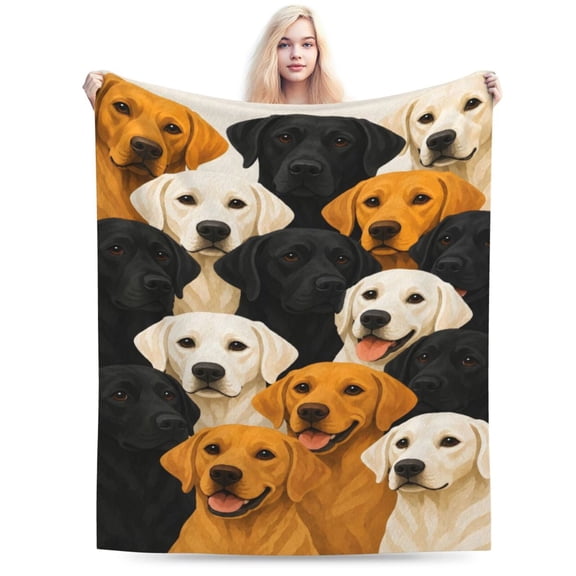 Labrador Blanket Labrador Gifts for Women Cute Dog Throw Blanket for Dog Lovers Soft Flannel Cozy Fleece Fuzzy Labradors Plush Warm Bedding Stuff for Adults 50x40